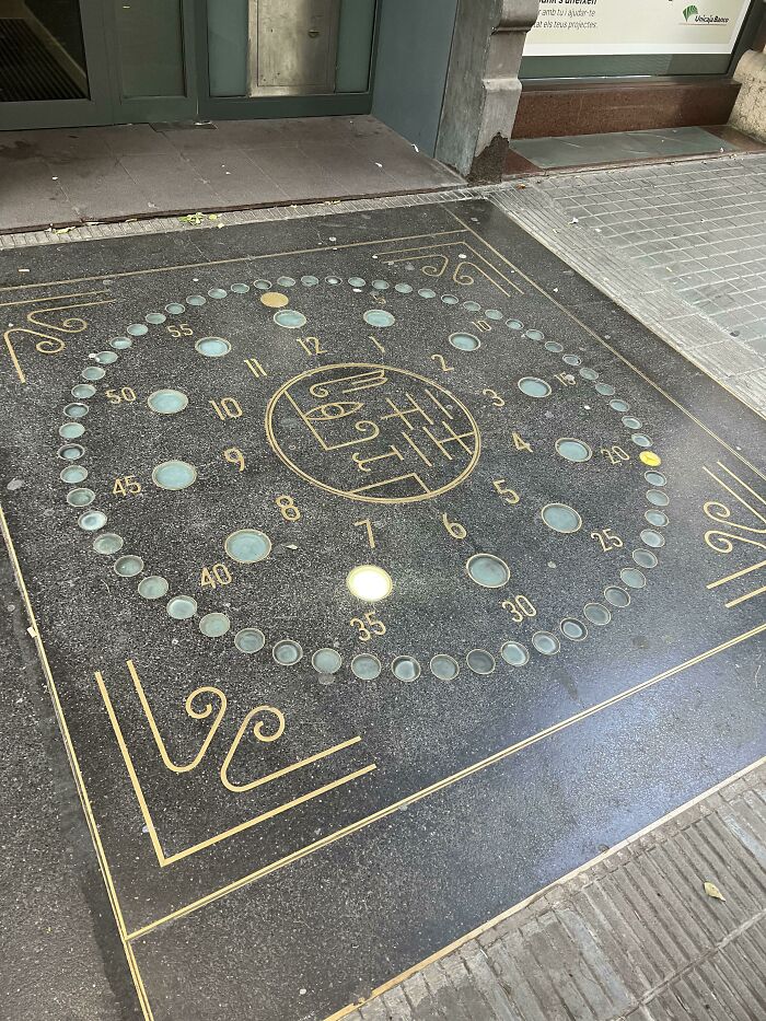 This Sidewalk Clock In Barcelona