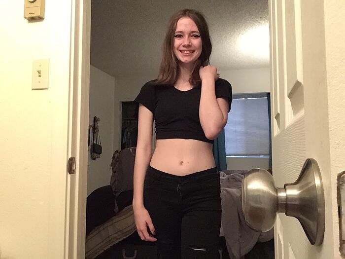 I Wear This Outfit Once Or Twice A Week. The Jeans Are So Comfy And Cute, And I Made The Shirt Myself! My Favorite Outfit When I’m A Girl