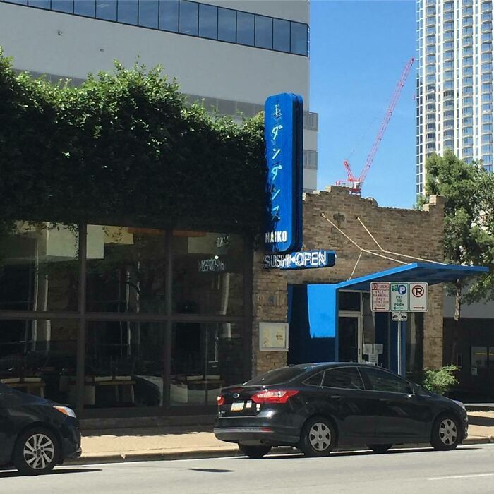While In Austin I Spotted A Sushi Place Called 'Modern Dancing'