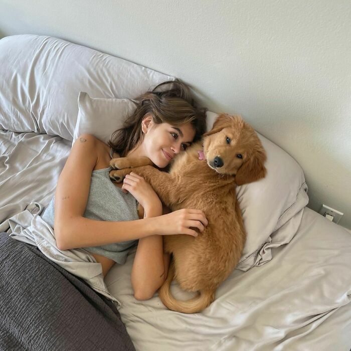 Kaia Gerber With Milo