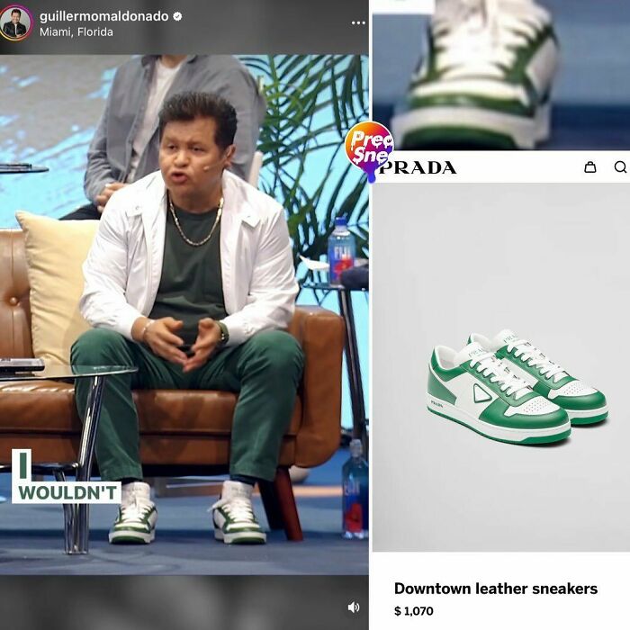 Pastor Guillermo Maldonado With A Very Unique Looking Prada Sneaker That Resembles No Others