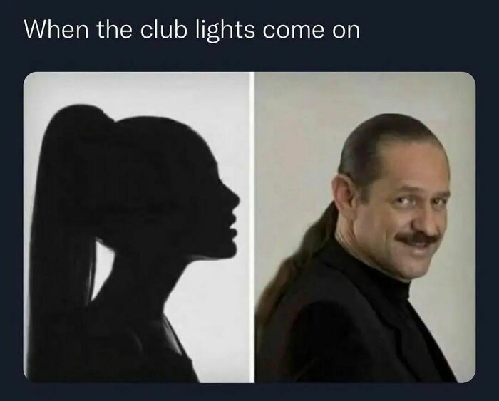 Silhouette of a woman and a humorous man, capturing the essence of spicy memes.