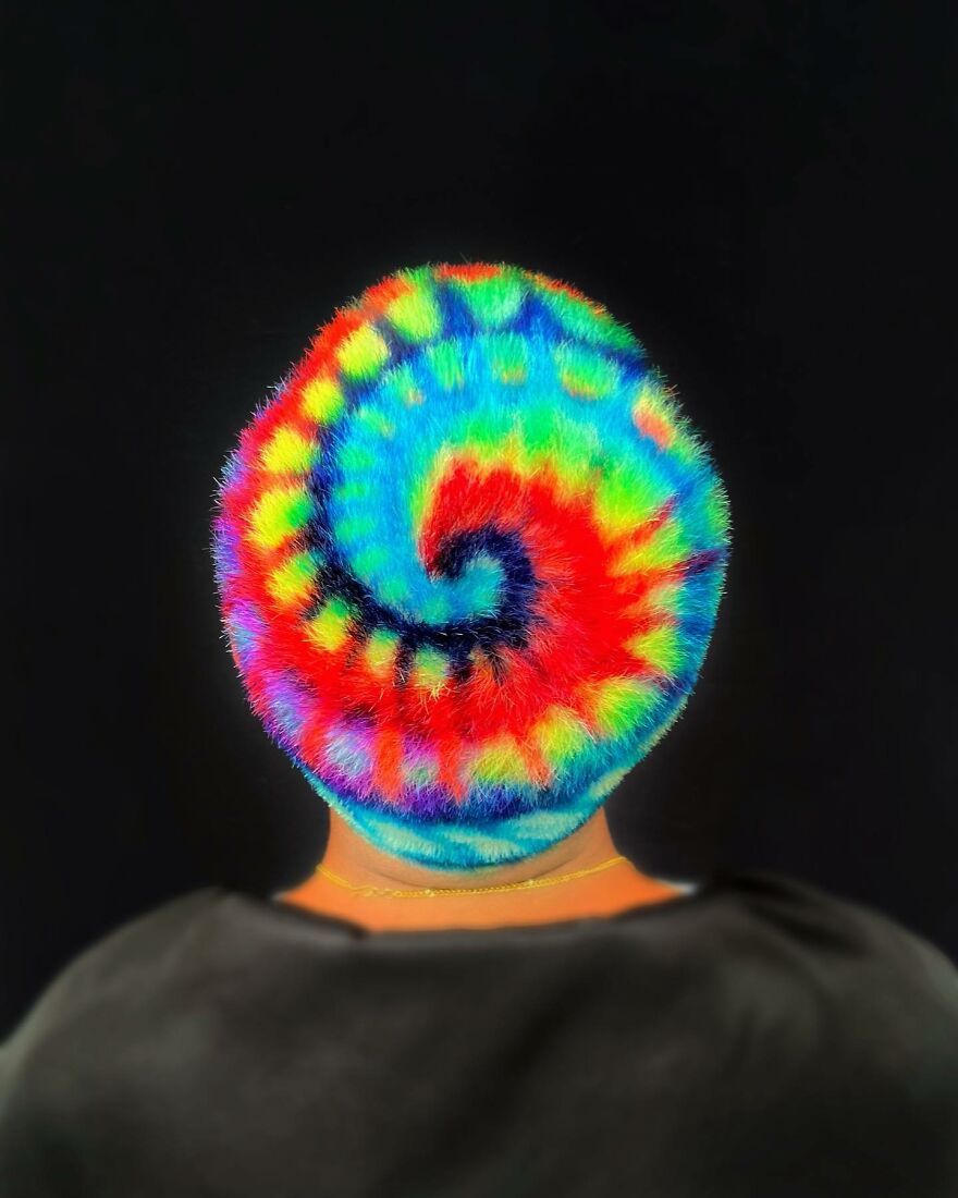 Hairdresser Uses Her Clients' Heads As A Canvas And The Result Is Incredible