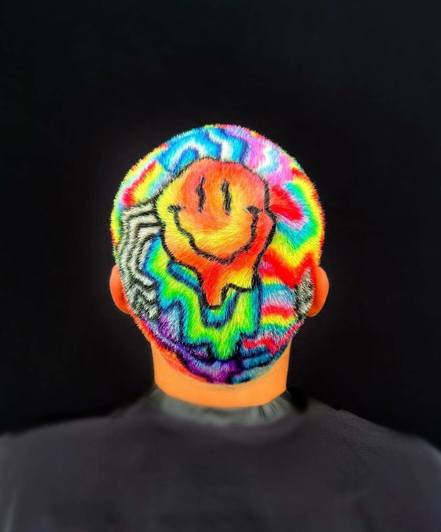 Hairdresser Uses Her Clients' Heads As A Canvas And The Result Is Incredible