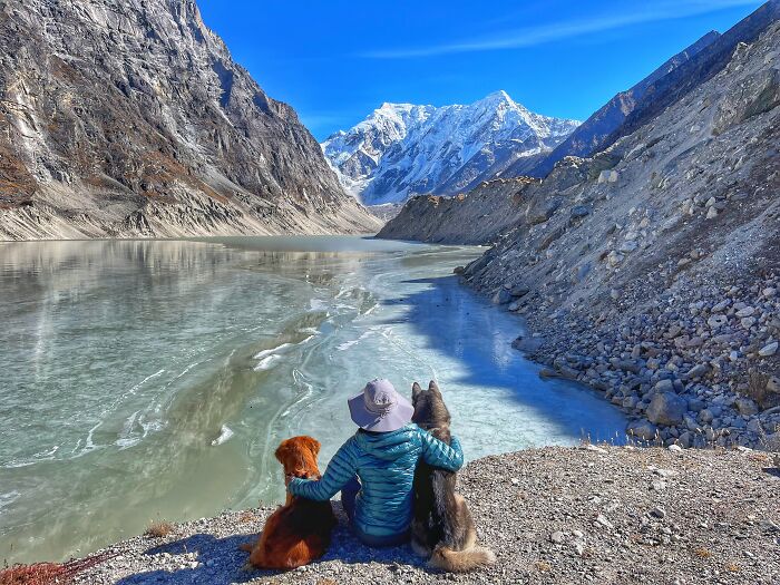 Hiking With My Two Dogs Is My Biggest Passion, Here Are Some Highlights Of Our Tsho Rolpa Glacial Lake Adventure