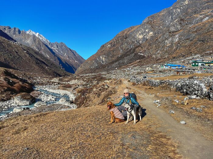 Hiking With My Two Dogs Is My Biggest Passion, Here Are Some Highlights Of Our Tsho Rolpa Glacial Lake Adventure