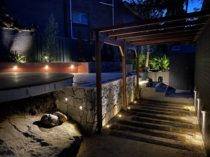 My Rear Yard At Night