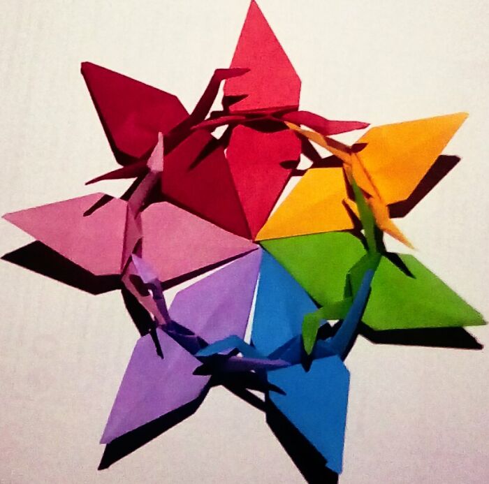 Changed The Exposure A Bit, But These Are Some Of My Paper Cranes :)