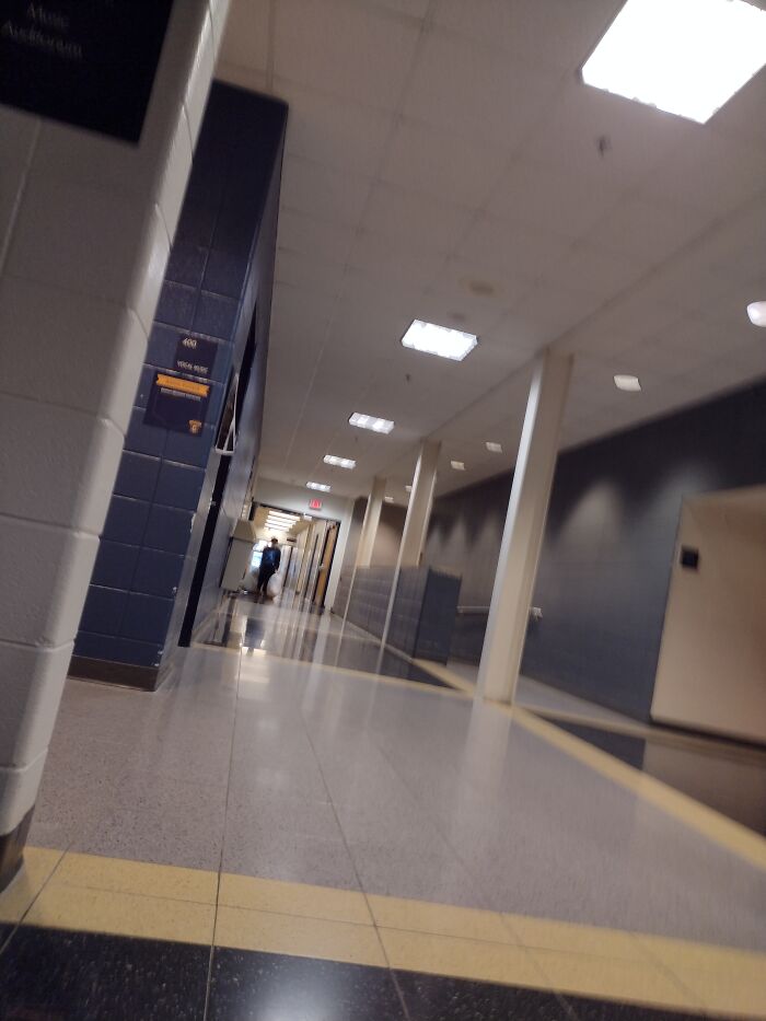 Music Hallway At My Old School. I Didn't See Anybody When I First Took This Picture
