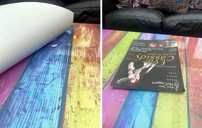 I Work In A Small Cafe, And Someone Came In And Stuck These Posters All Over The Tables