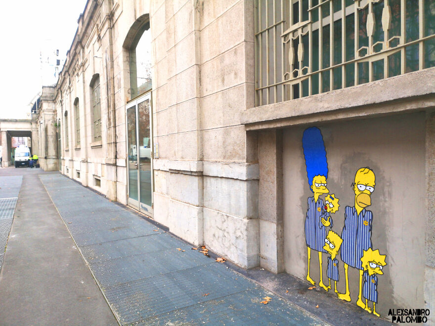 The Simpsons Holocaust Mural Was Targeted By 'Anti-Semitic' Vandalists At Shoah Memorial Museum In Milan (9 Pics)