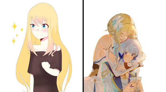 Twitter Artists Reveal Their First And Their Most Recent Artworks To Compare Their Art Improvement Over The Years (30 Pics)