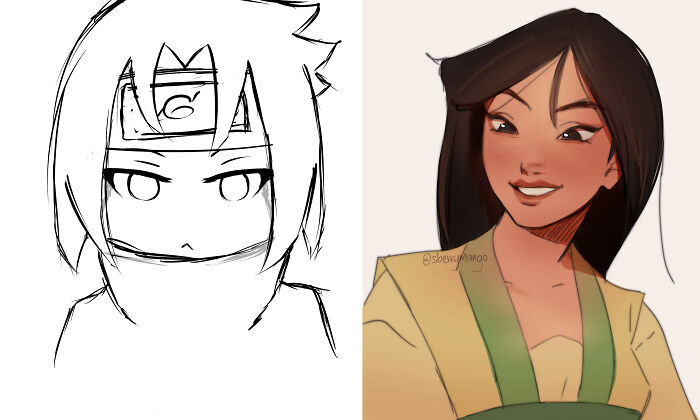 Twitter Artists Reveal Their First And Their Most Recent Artworks To Compare Their Art Improvement Over The Years (30 Pics)