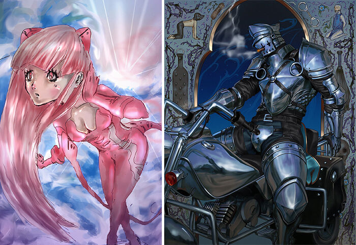 Twitter Artists Reveal Their First And Their Most Recent Artworks To Compare Their Art Improvement Over The Years (30 Pics)