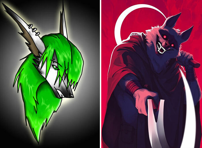 Twitter Artists Reveal Their First And Their Most Recent Artworks To Compare Their Art Improvement Over The Years (30 Pics)