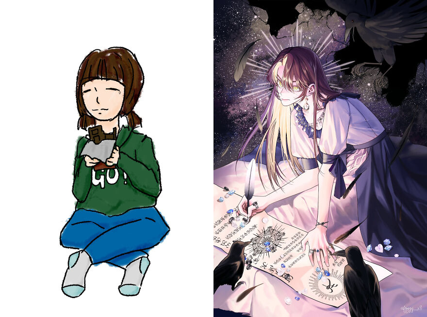 Twitter User Launches Challenge Where The Evolution In The Arts Of His Followers Has To Be Shown