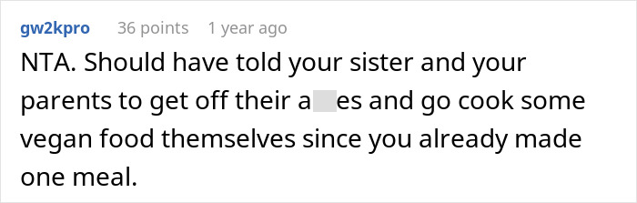 Woman Brings A Pal Over For Dinner Unannounced, Blasts Her Sibling When They Refuse To Accommodate Them By Cooking A Vegan Dish