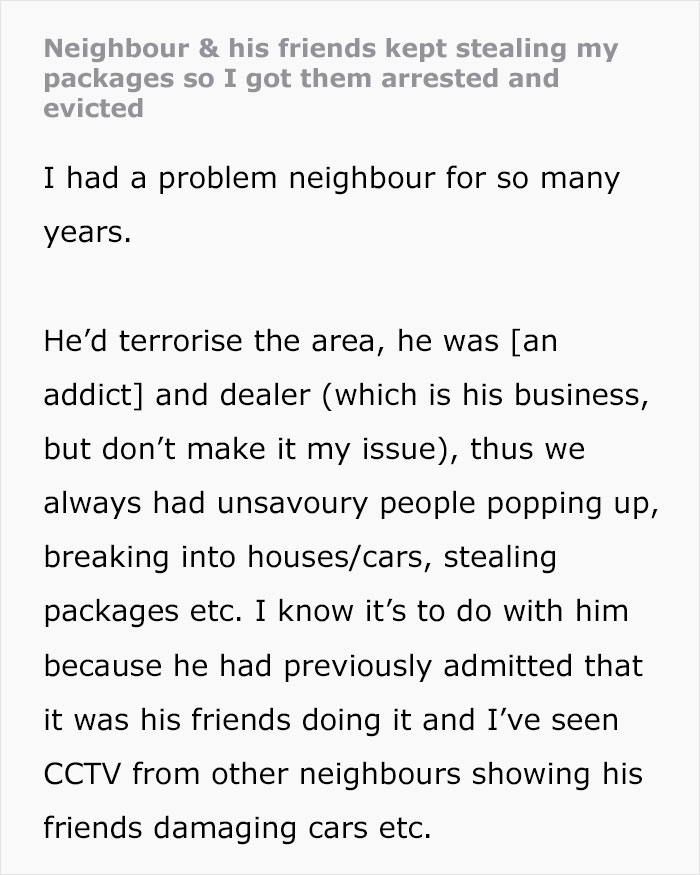 Woman Reports Her Neighbors To The Police For Stealing Her Packages, They Get Raided, Arrested And Evicted