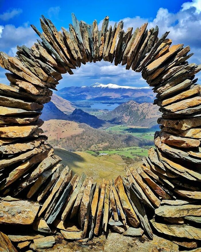 A Mysterious Unknown Artist Is Believed To Have Created A Rock Formation In The Lake District Known As The Borrowdale Banksy