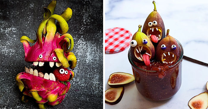 35 Humorous Food Art That This Artist Made By Adding Funny Faces On Top Of Her Creations