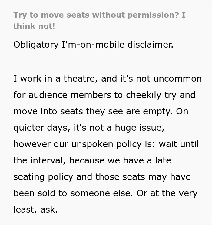 &ldquo;She Flat-Out Refuses To Move&rdquo;: Entitled Woman Ignores Theater Policy, Ends Up Learning Lesson The Embarrassing Way