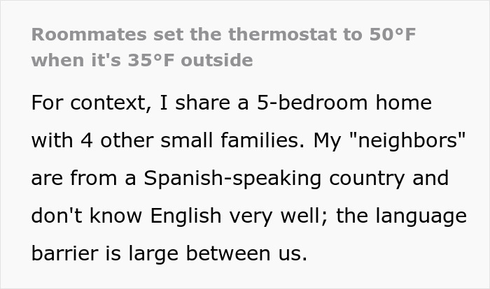 Person Is Sick And Tired Of Roommates Setting The Thermostat To Extreme Temperatures, Decides To Teach Them A Lesson