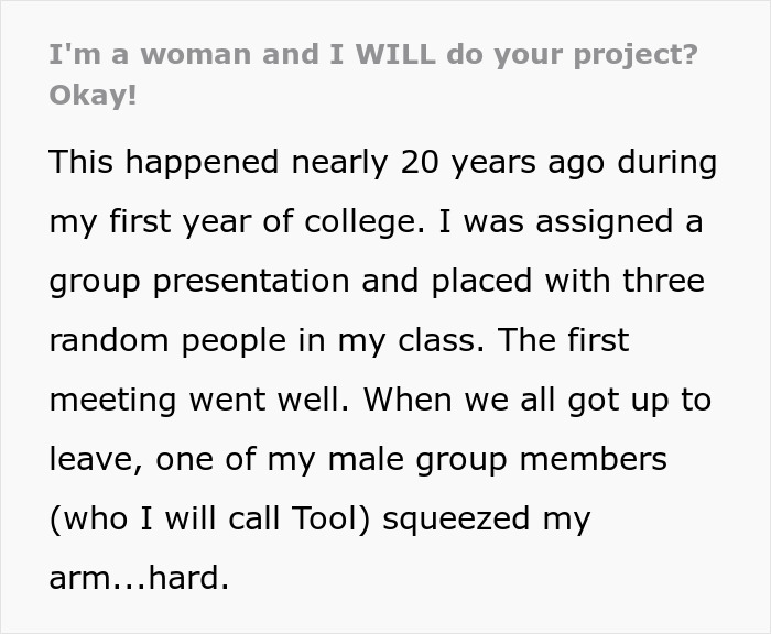 &ldquo;You&rsquo;re A Woman And Will Do As I Say&rdquo;: Guy Demands His Classmate Do His Part Of Group Presentation, She Maliciously Complies