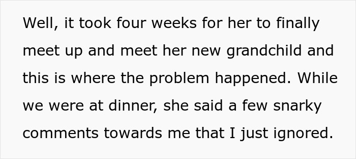 Text discussing a problem between a new mom and MIL over grandchild's footprint tattoo.