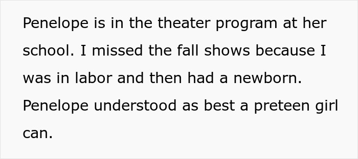 “This Has Caused Drama I Was Not Expecting”: Mom Misses Daughter’s School Performance Because Of Baby, Doesn’t Get Why She’s A Jerk “This Has Caused Drama I Was Not Expecting”: Mom Misses Daughter’s School Performance Because Of Baby, Doesn’t Get Why She’s A Jerk