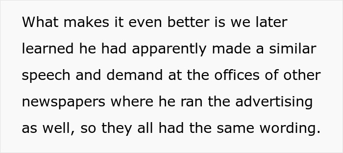 "Just Run The Ad Exactly As I Wrote It!": Newspaper Takes Heat From Election Candidate For Proofreading His Ad, Next Time Runs It Exactly As He Wrote It
