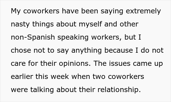 Workplace Drama Arises After Mexican Workers Mistakenly Assume Their New Coworker Doesn't Understand Spanish, Start Badmouthing Her