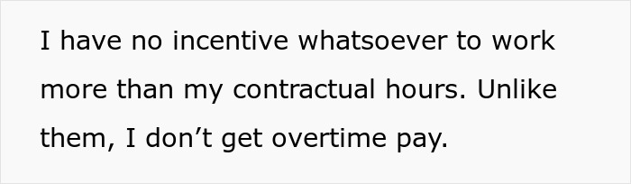 Hard-Working Colleague Confronts This Man About Leaving Work On Time, Unaware That He Doesn't Get Paid Overtime