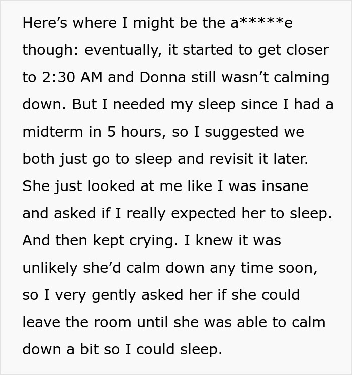 Woman Quits Helping When Roommate Won’t Calm Down For 1.5 Hours And Asks Her To Leave The Room, Results In The Silent Treatment Woman Quits Helping When Roommate Won’t Calm Down For 1.5 Hours And Asks Her To Leave The Room, Results In The Silent Treatment