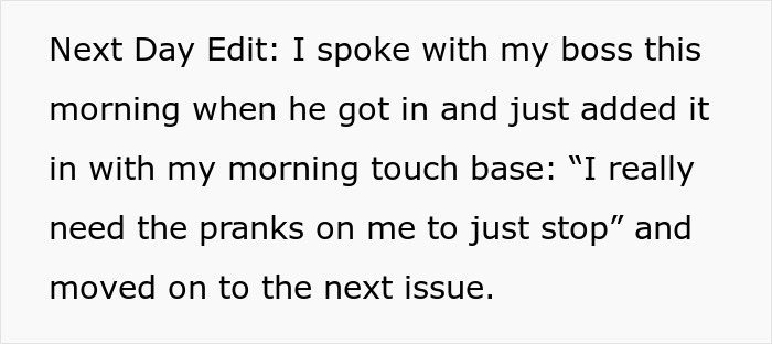 Woman Praised For Standing Up To Obnoxious Office Prankster Making Her &ldquo;Lose Her Sanity&rdquo; With All The Pranking