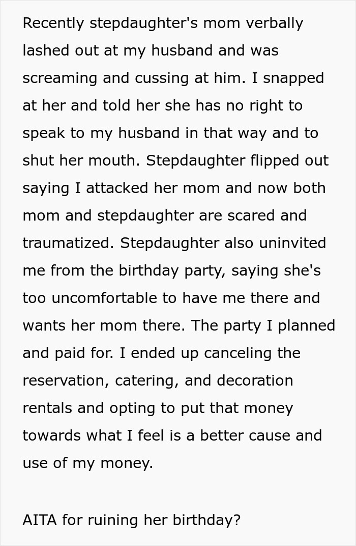 Man Gets Called A “Bad Dad” Over Inability To Buy Daughter $5K Worth Of Gifts, Stepmom Cancels The Teen’s Birthday Party In Return Man Gets Called A “Bad Dad” Over Inability To Buy Daughter $5K Worth Of Gifts, Stepmom Cancels The Teen’s Birthday Party In Return