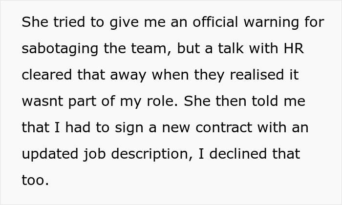 Woman Stops Doing Anything Outside Her Job Description After Boss Refuses To Promote Her, Boss Accuses Her Of Sabotaging The Team