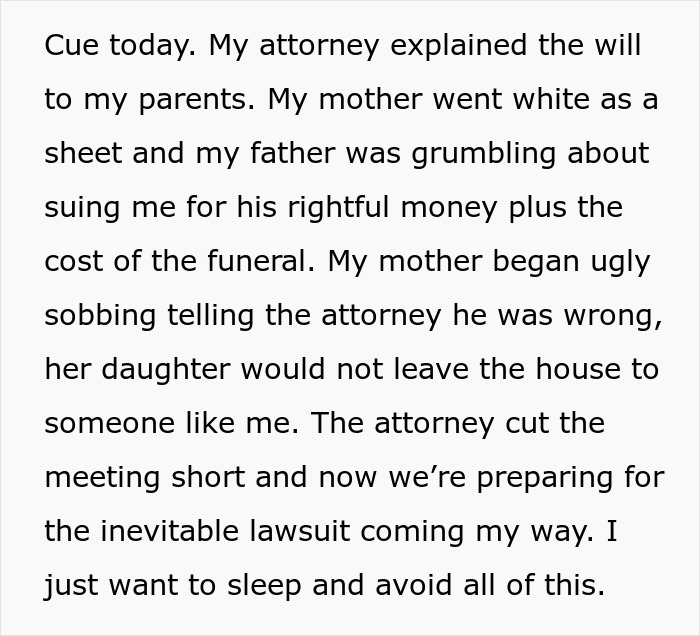 Parents Sue Second Child After First-Born Dies Without Leaving Them Anything