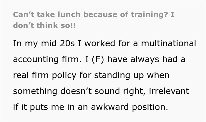 "I Stood Up And Announced I Was Going On Lunch": Employee Goes To HR After Manager Tells Her She Can't Have A Lunch Break