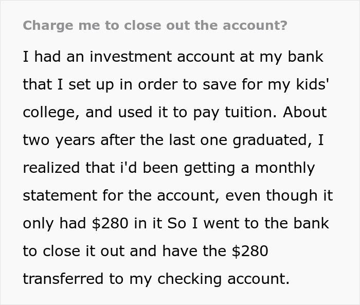 Customer Comes Up With A Simple Yet Genius Revenge Plan After Bank Doesn't Let Them Close Their Account For Free