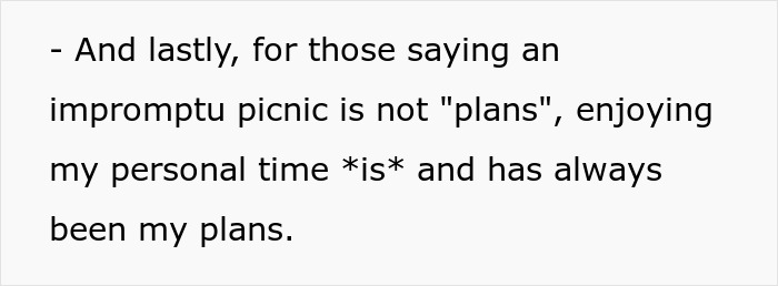Childfree Coworker Says She Has Plans Instead Of Helping Colleague, Defends Herself Online After Colleague Catches Her Having A Solo Picnic
