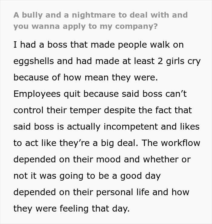 Employee Is Surprised Their Nasty Ex-Boss Attends A Job Interview At Their New Company, Does Their Best To Make Them Fail It