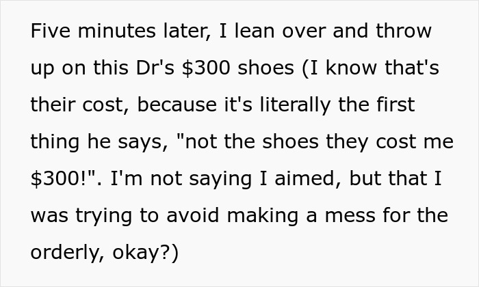 "Not The Shoes, They Cost Me $300!": Patient&rsquo;s Revenge Story Of Barfing On Doctor For Ignoring Her Medicine Allergies