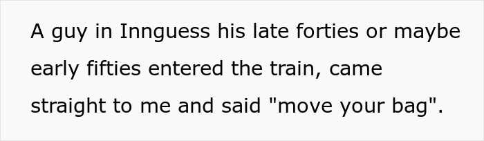 Woman On An Almost Empty Train Gets Labeled A Jerk By A Man For Refusing To Move Her Stuff So He Could Sit Next To Her For The Second Time