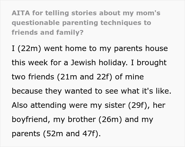 Mom Only Speaks Ill Of Her Son During A Gathering, He Retaliates And Reveals All His Horror Stories From Childhood