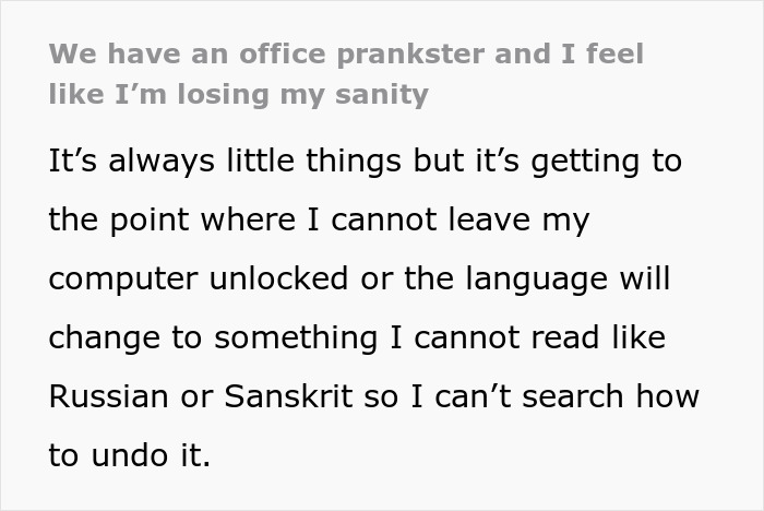 Woman Praised For Standing Up To Obnoxious Office Prankster Making Her &ldquo;Lose Her Sanity&rdquo; With All The Pranking
