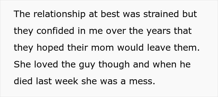 Mom Is Disgusted With Kids&rsquo; Lack Of Grief Over Their Late Stepfather, Their Real Dad Steps In To Bring Her Back To Earth