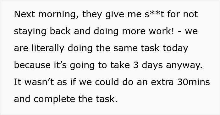 Hard-Working Colleague Confronts This Man About Leaving Work On Time, Unaware That He Doesn't Get Paid Overtime