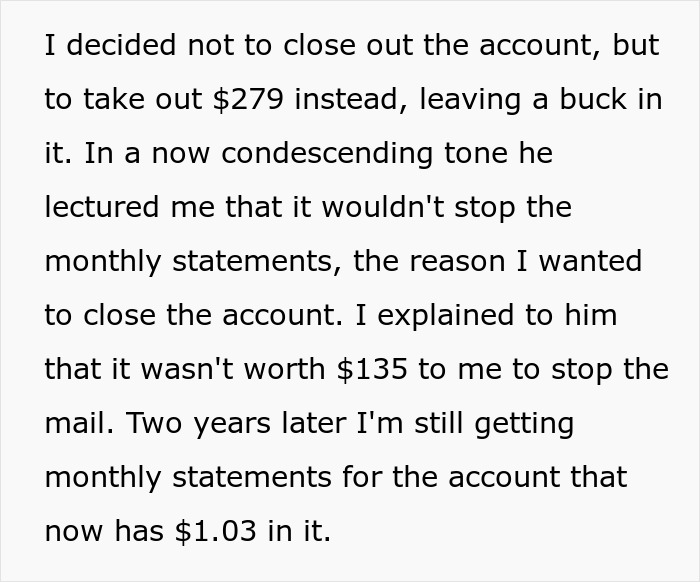 Customer Comes Up With A Simple Yet Genius Revenge Plan After Bank Doesn't Let Them Close Their Account For Free