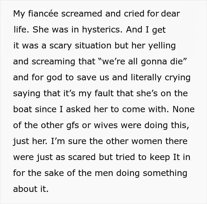 "She Has The Survival Instinct Of A Panda Raised In Captivity": Guy Reprimands Fianc&eacute;e After She Panics In A Dangerous Situation