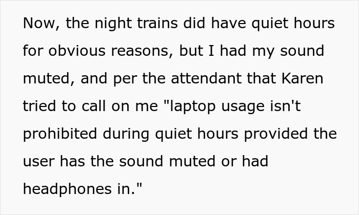 Woman Plots The Pettiest Revenge Against ‘Karen’ Who Refused To Move Her Bag From Her Prepaid Train Seat Woman Plots The Pettiest Revenge Against ‘Karen’ Who Refused To Move Her Bag From Her Prepaid Train Seat